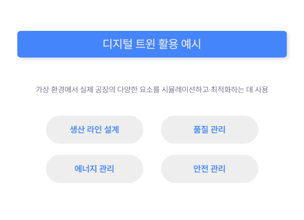 디지털 트윈 활용 예시