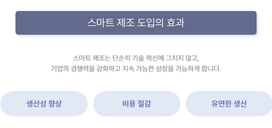 스마트 제조 도입의 효과