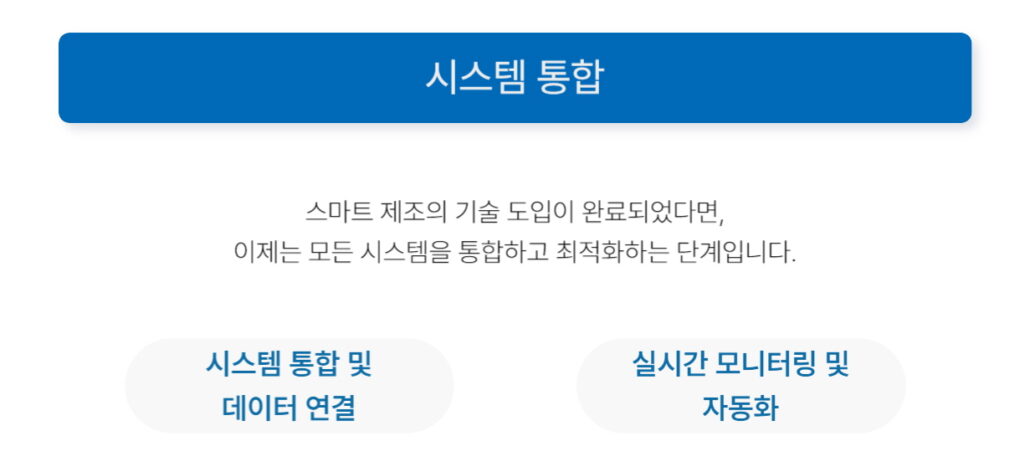 스마트 제조 시스템 통합